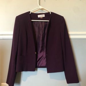 Calvin Klein Plum Blazer / Suit Jacket Size 8